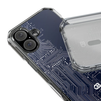 Blue Impact MagSafe Phone Case for iPhone - Cobalt Data Stream