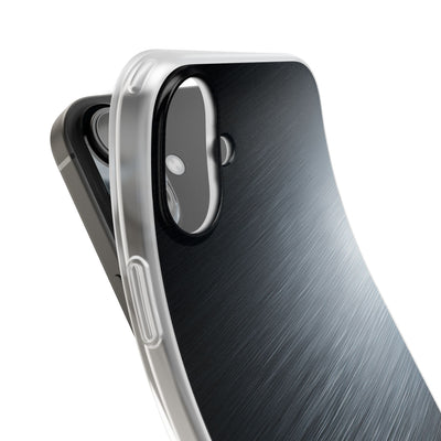 Grey Lite Phone Case for iPhone - Charcoal Brushed Steel