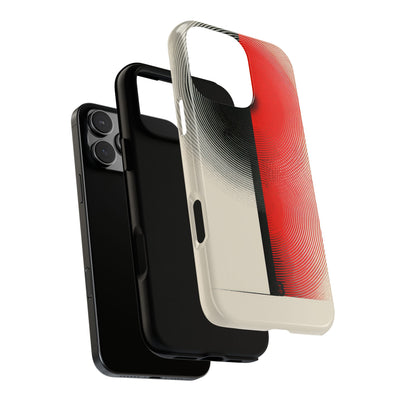 Red Tough Phone Case for iPhone - Split Signal Red