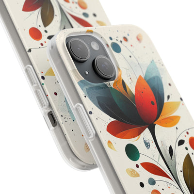 Burnt Petal Abstract · Soft Case for iPhone