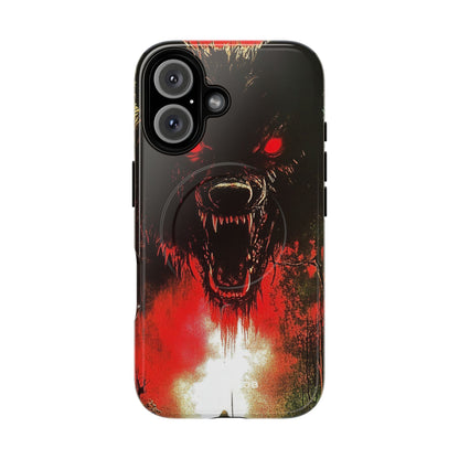 Crimson Wolf iPhone 16 Case - Tough+