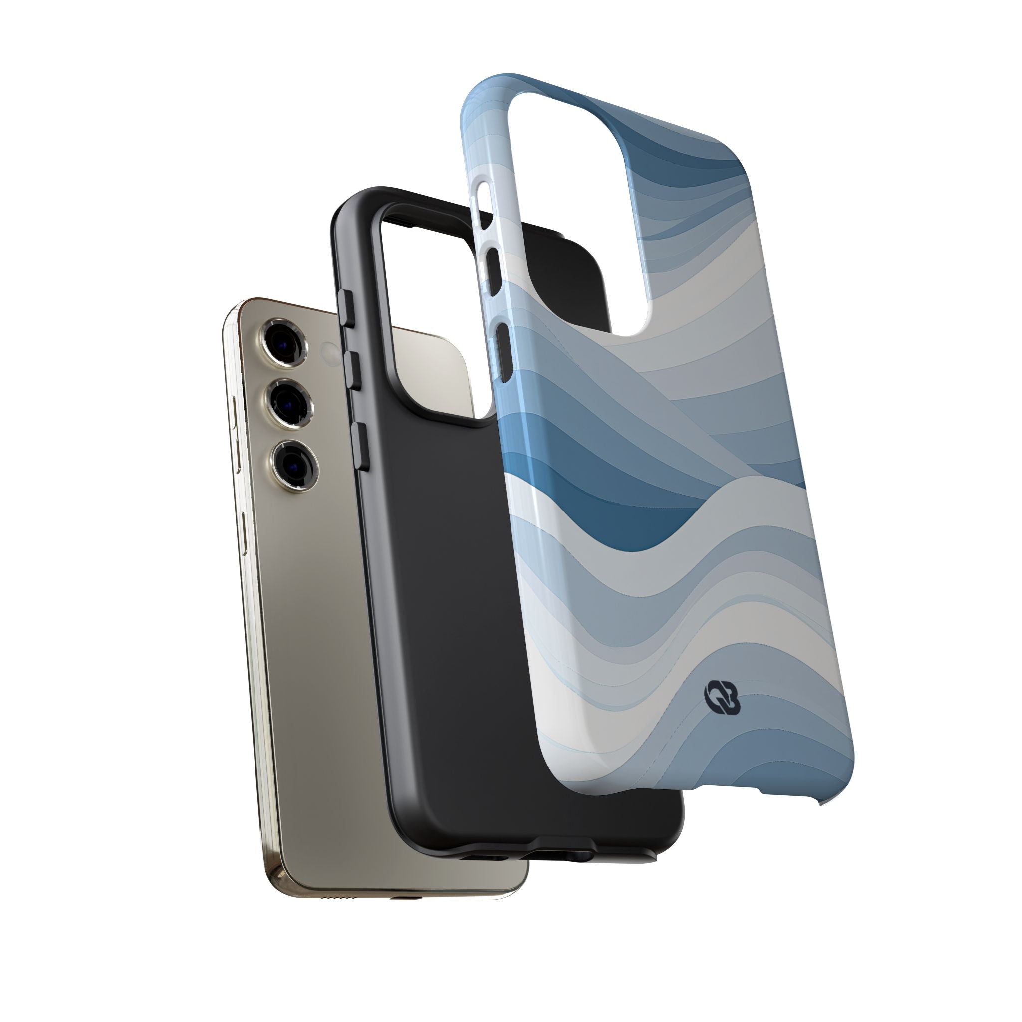 Blue Tough Phone Case for Samsung - Glacial Indigo Flow