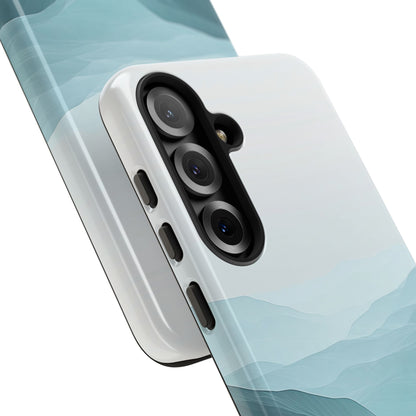 Teal Mist Mountains Samsung S25 Plus Case - Tough
