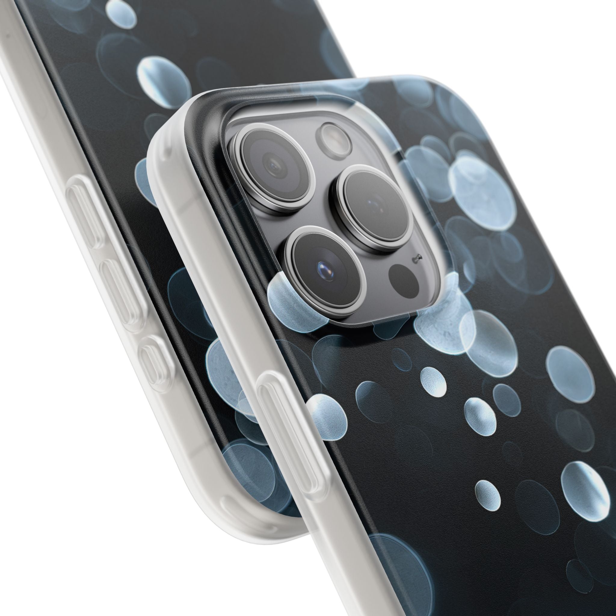 Black Lite Phone Case for iPhone - Silver Orbit Glow