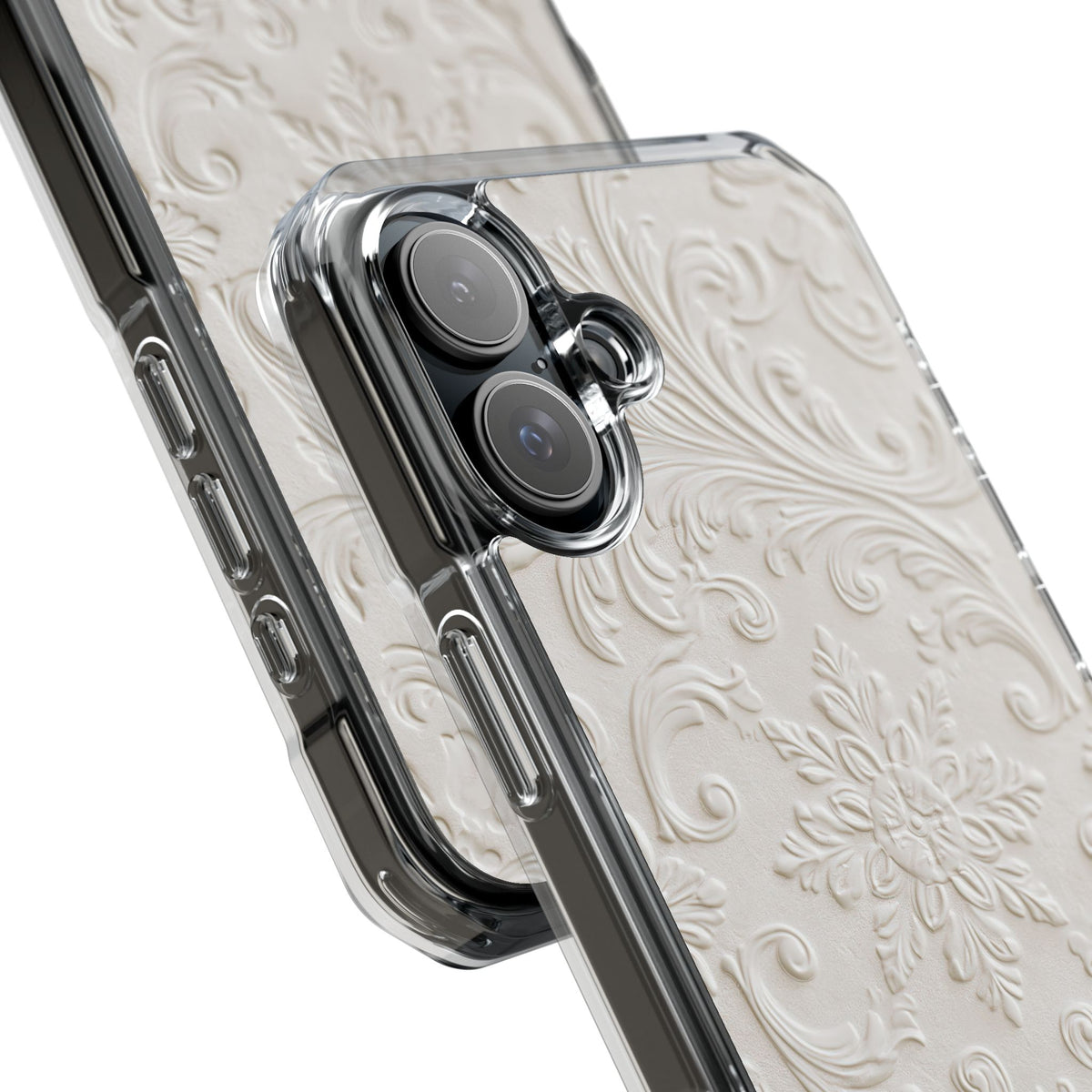 Sculpted Acanthus Relief · Clear Impact Magnetic Phone Case for iPhone ·  White