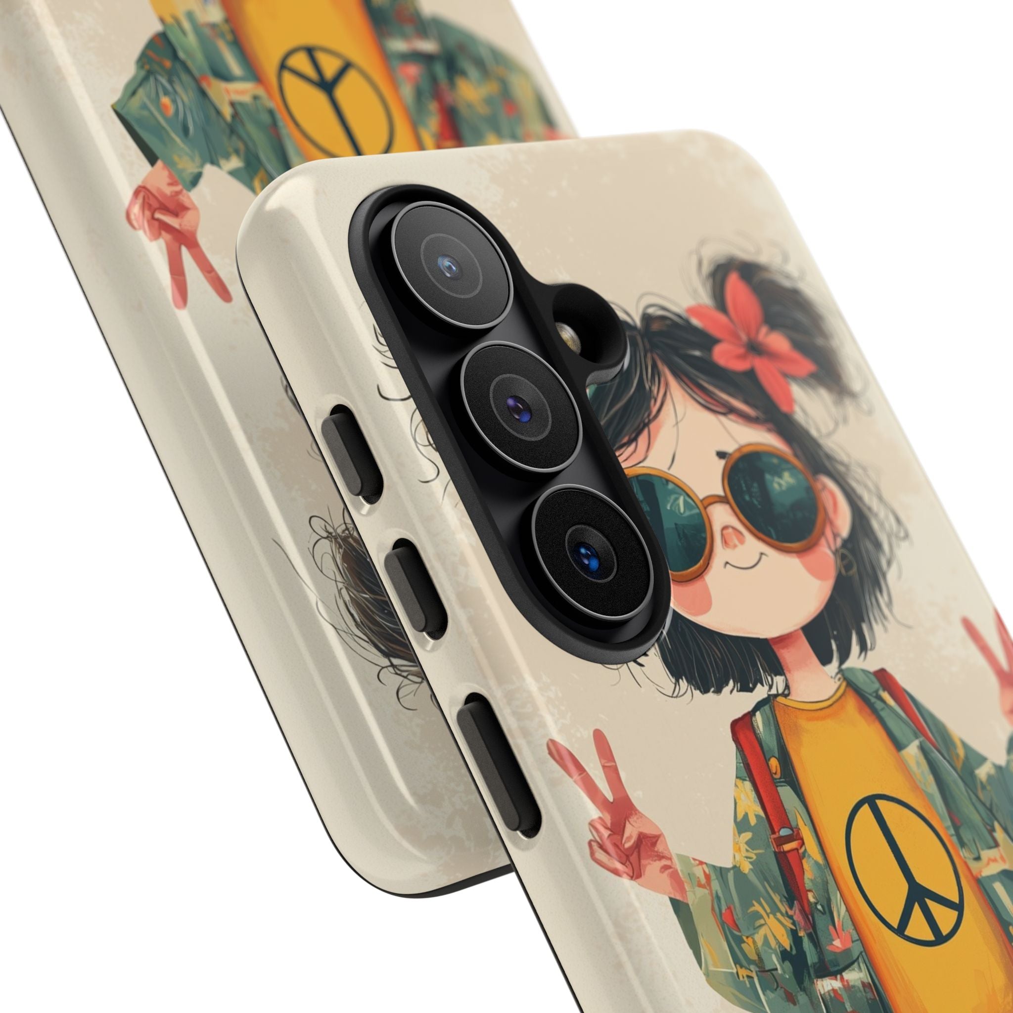 Retro Peace Girl · Tough Custodia per Samsung