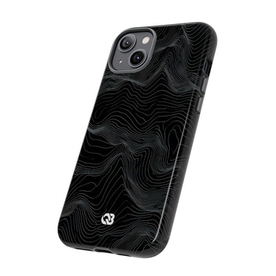 Obsidian Contour Elevation · Tough Phone Case for iPhone · Black