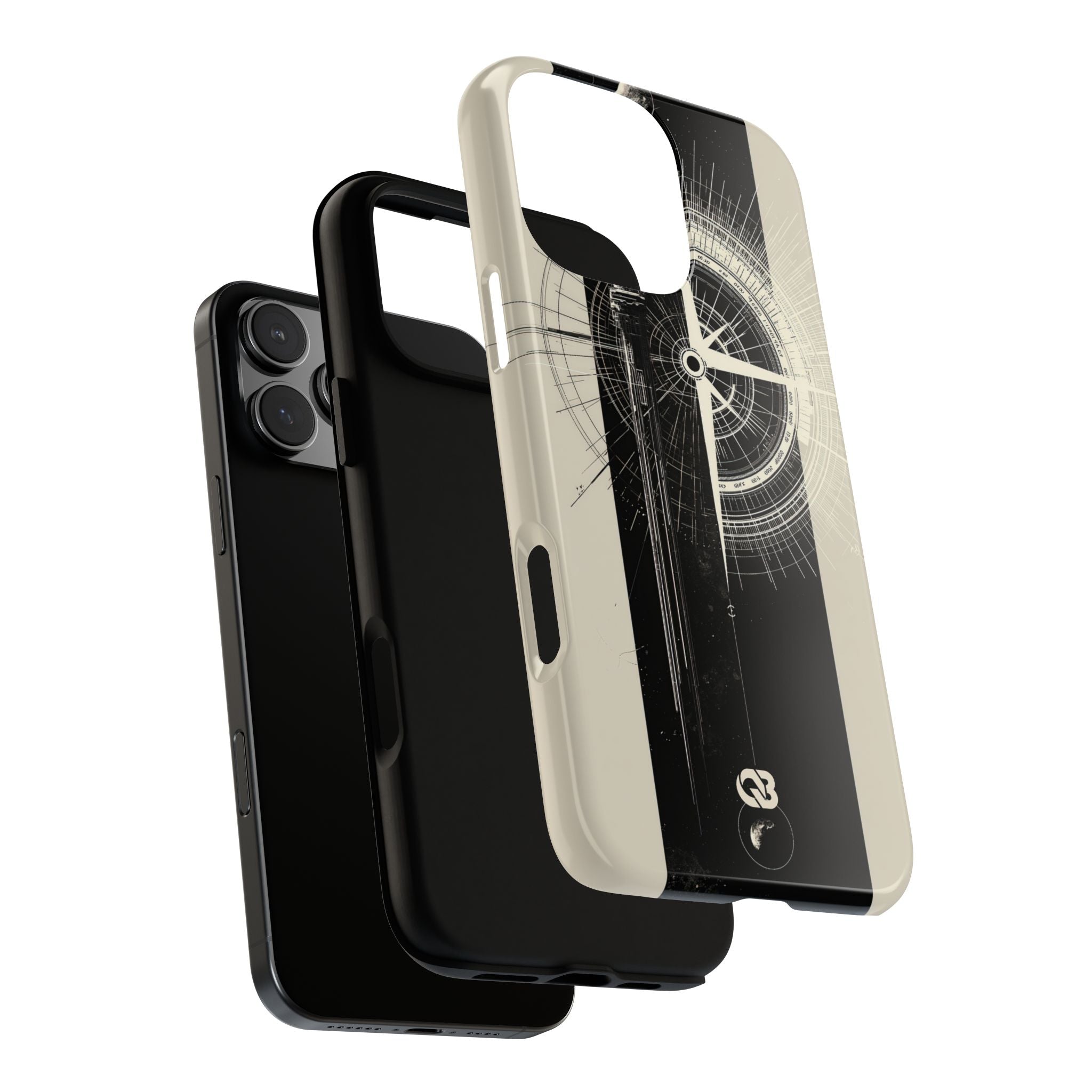 Beige Tough Phone Case for iPhone - Zenith Vector Spire