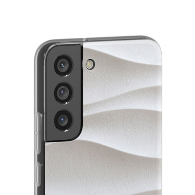 White Lite Phone Case for Samsung - Arctic Flow Ridges