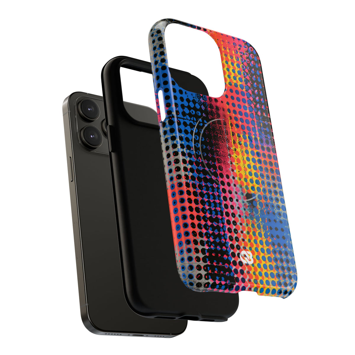 Chromatic Halftone Grid · Tough 2.0 Magnetic Phone Case for iPhone · Blue