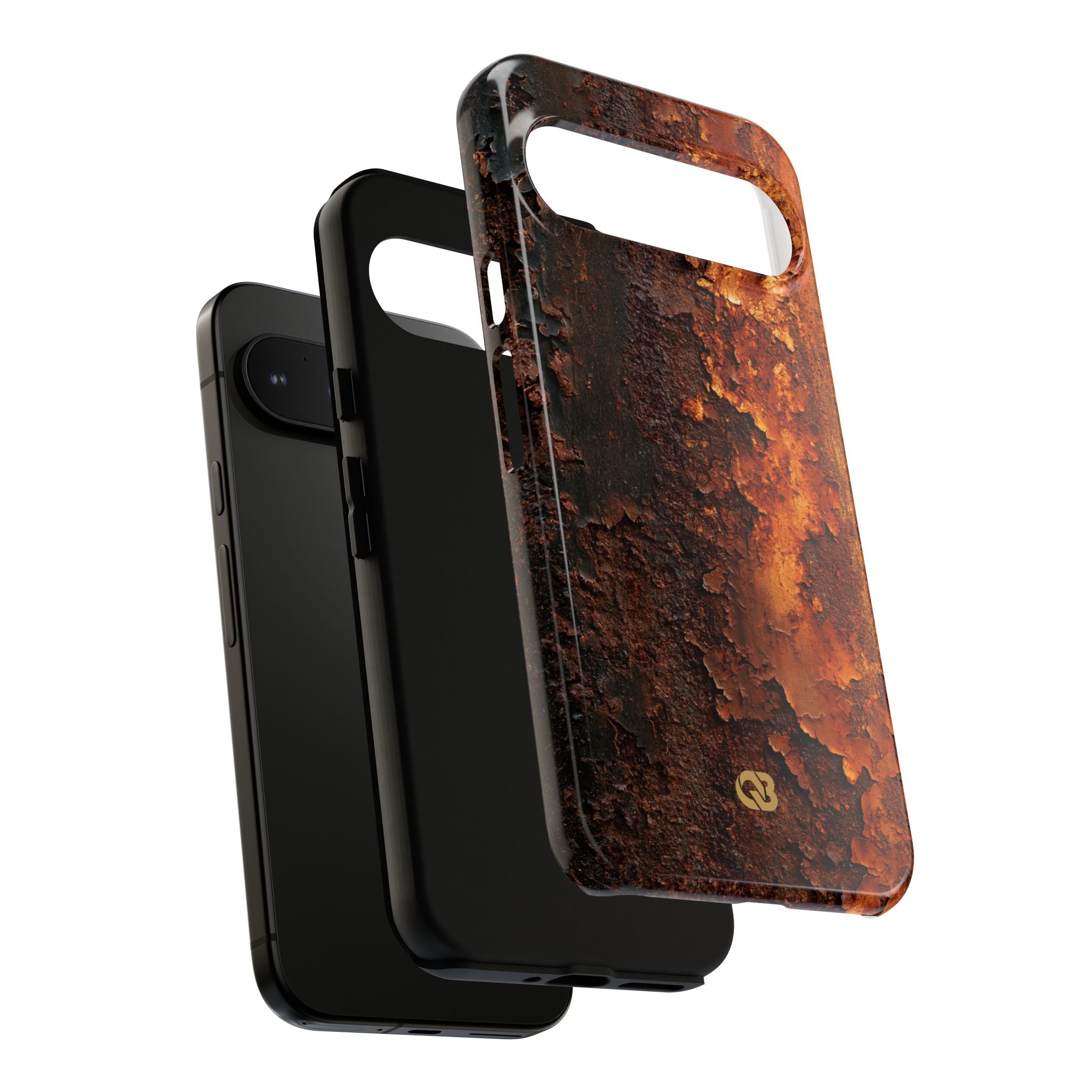 Orange Tough Phone Case for Google Pixel - Oxidized Iron Crust
