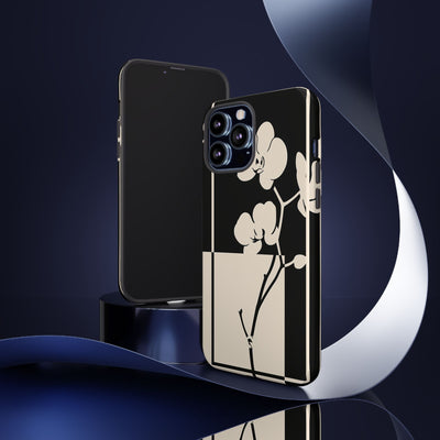 Geometric Orchid Bloom · Tough Phone Case for iPhone · Black
