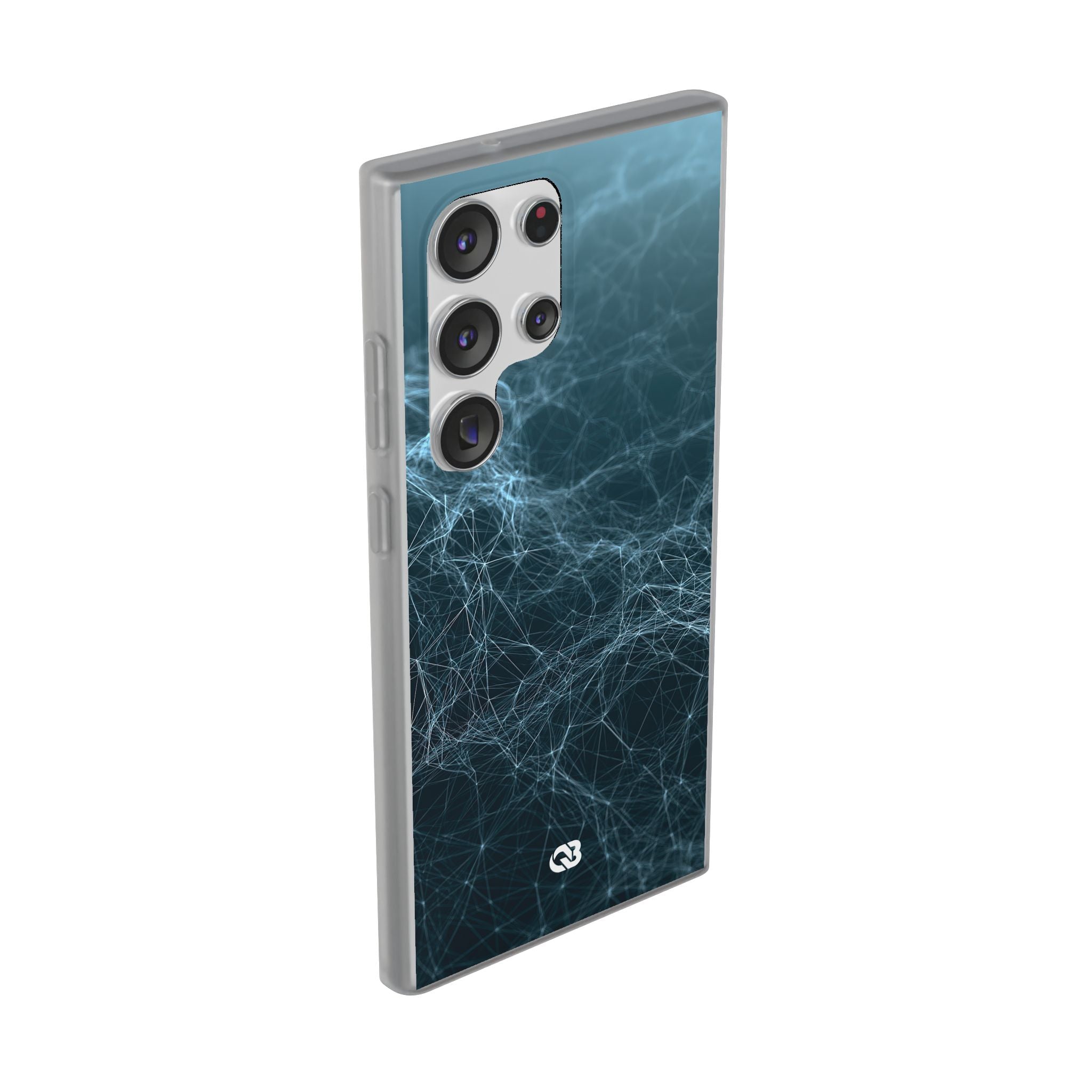 Teal Lite Phone Case for Samsung - Arctic Neural Mesh