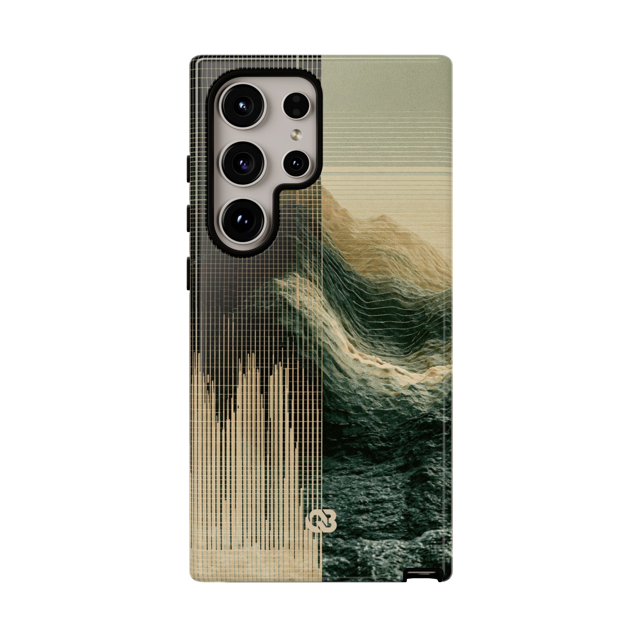 Beige Tough Phone Case for Samsung - Veridian Data Ridge