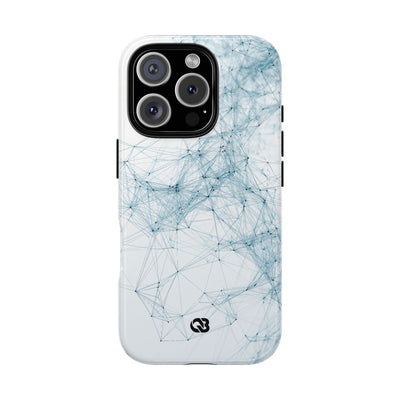 Blue Tough Phone Case for iPhone - Glacial Neural Web