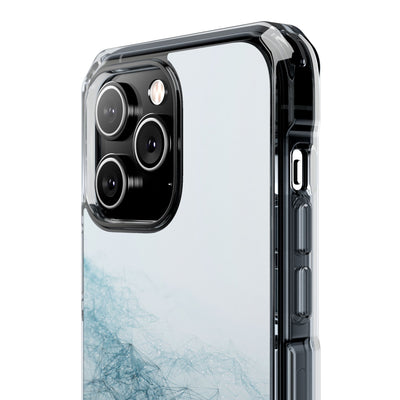 Teal Impact MagSafe Phone Case for iPhone - Cyan Vector Lattice