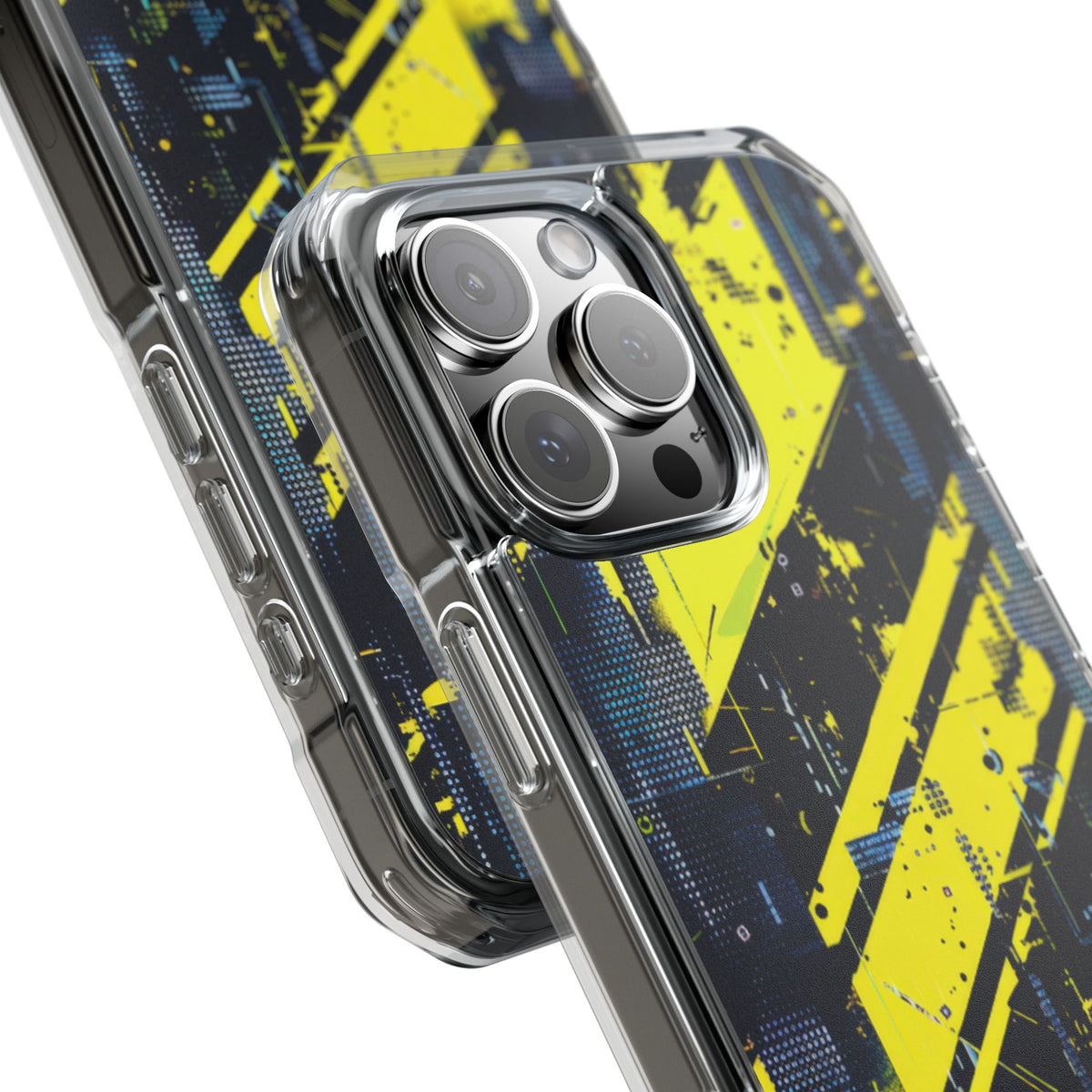 Acid Hazard · Clear Impact Magnetic Phone Case for iPhone ·  Yellow