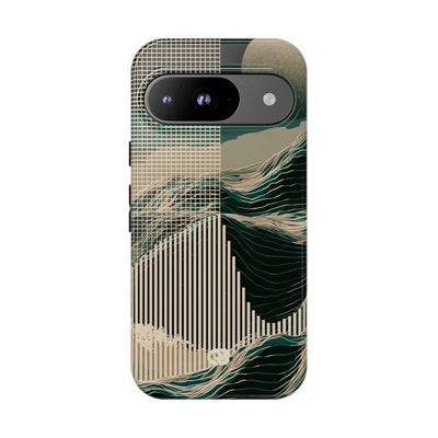 Green Tough Phone Case for Google Pixel - Lunar Moss Topography