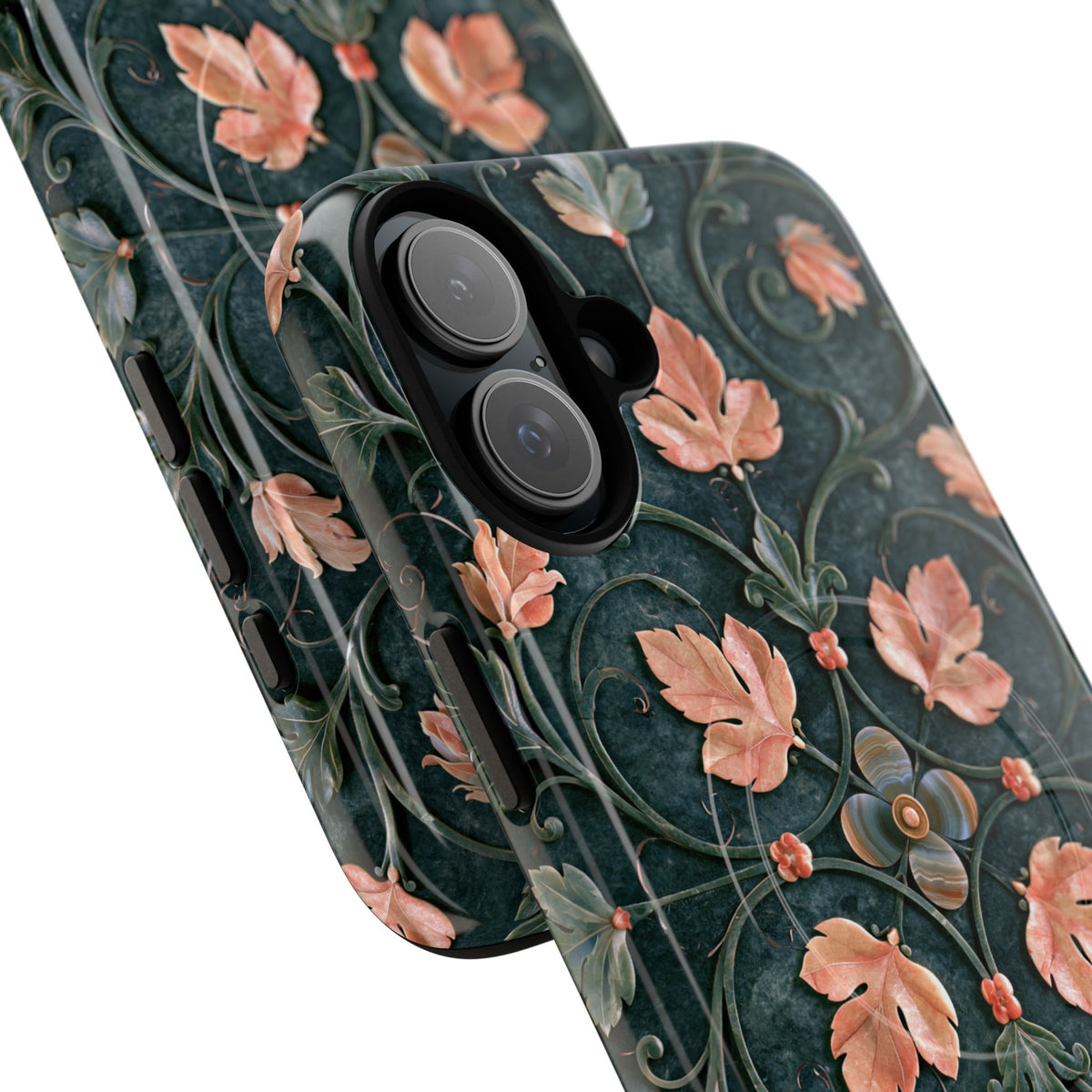 Florentine Rose Arabesque · Tough 2.0 Magnetic Phone Case for iPhone · Green