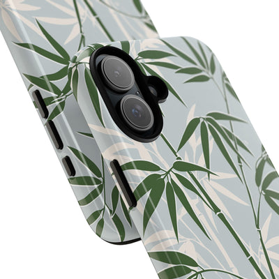 Green Tough Phone Case for iPhone - Kyoto Bamboo Canopy