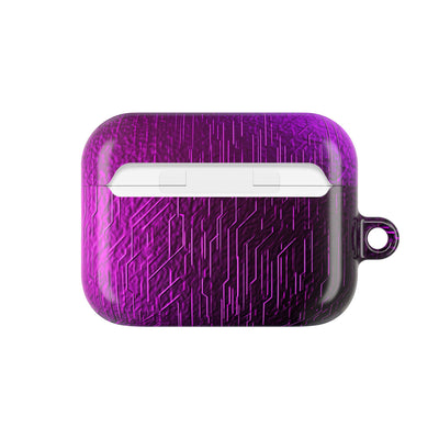 Violet Cyber Circuit · Hard Case for AirPods & AirPods Pro · Purple