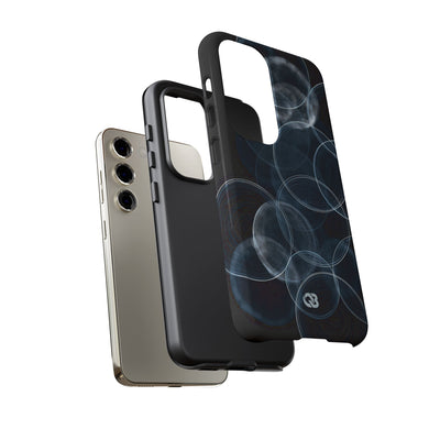 Blue Tough Phone Case for Samsung - Cyan Pulse Ripple