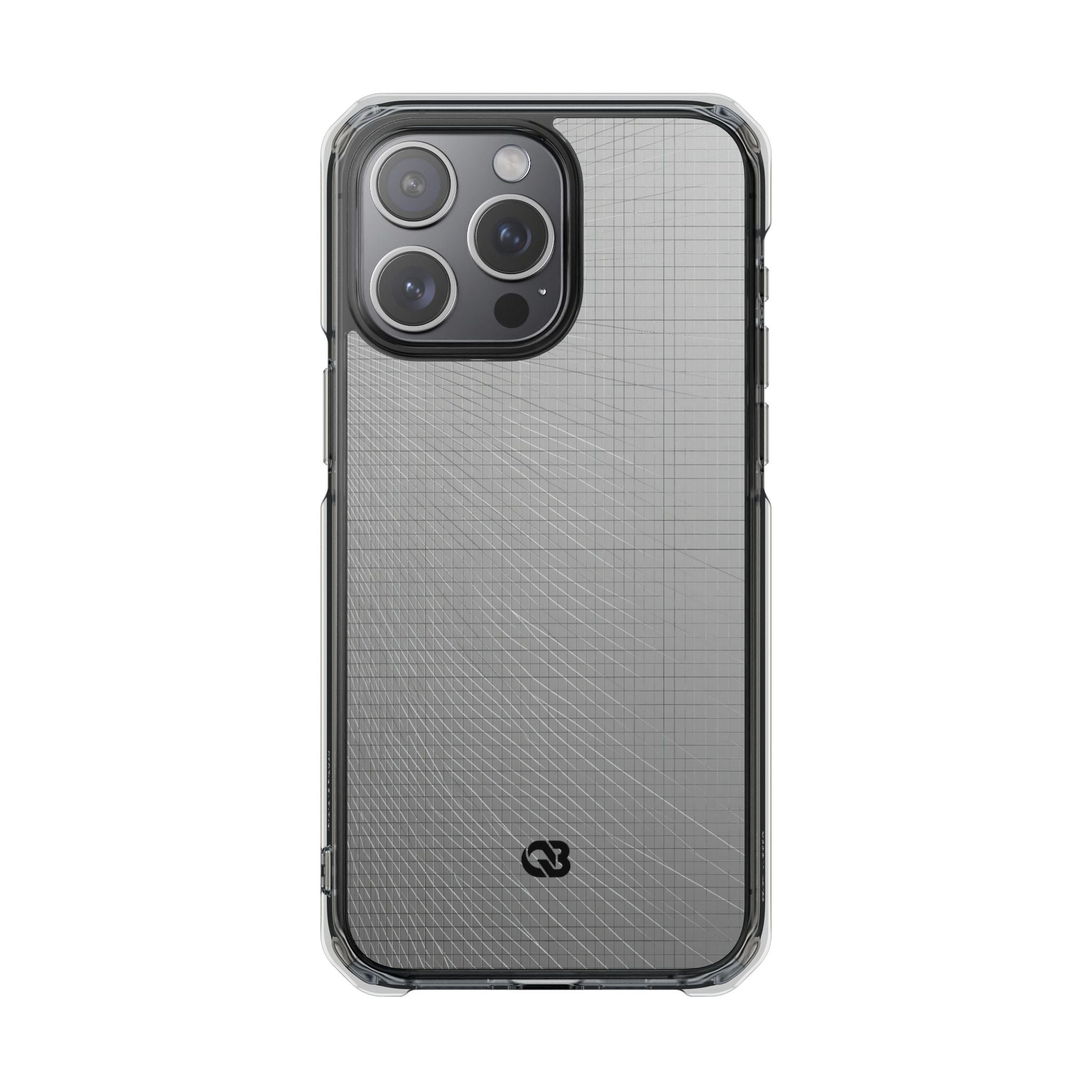 Grey Impact MagSafe Phone Case for iPhone - Chrome Mesh Warp