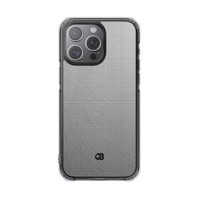 Grey Impact MagSafe Phone Case for iPhone - Chrome Mesh Warp