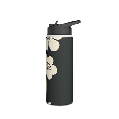 Nordic Blossom · Insulated Water Bottle · Black