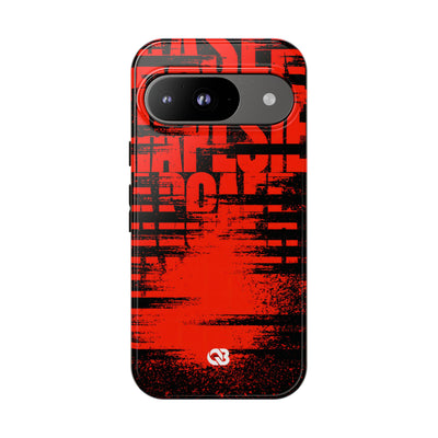 Crimson Redaction · Tough Phone Case for Pixel ·  Black