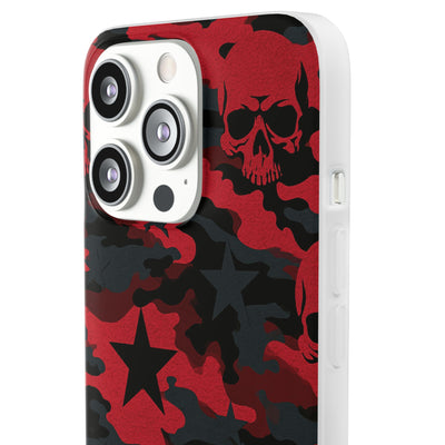 Crimson Skull Camo · Lite Phone Case for iPhone ·  Red