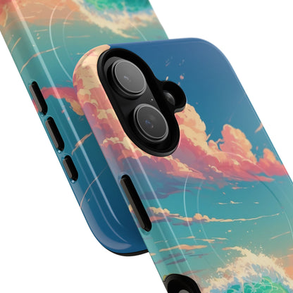 Turquoise Curl iPhone 17 Case - Tough+ - CASE•BOB