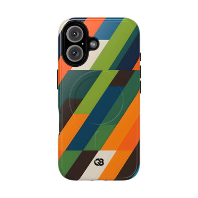 Angled Retro Mosaic · Tough+ Phone Case for iPhone · Magsafe