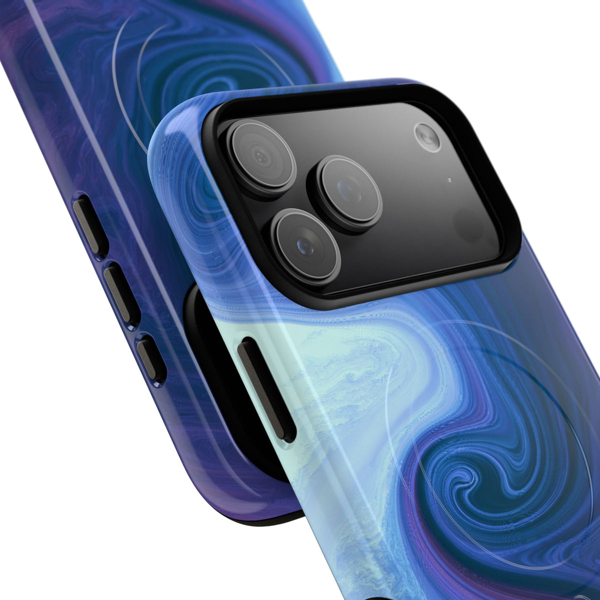 Azure Fluid Swirl · Tough 2.0 Magnetic Phone Case for iPhone · Blue