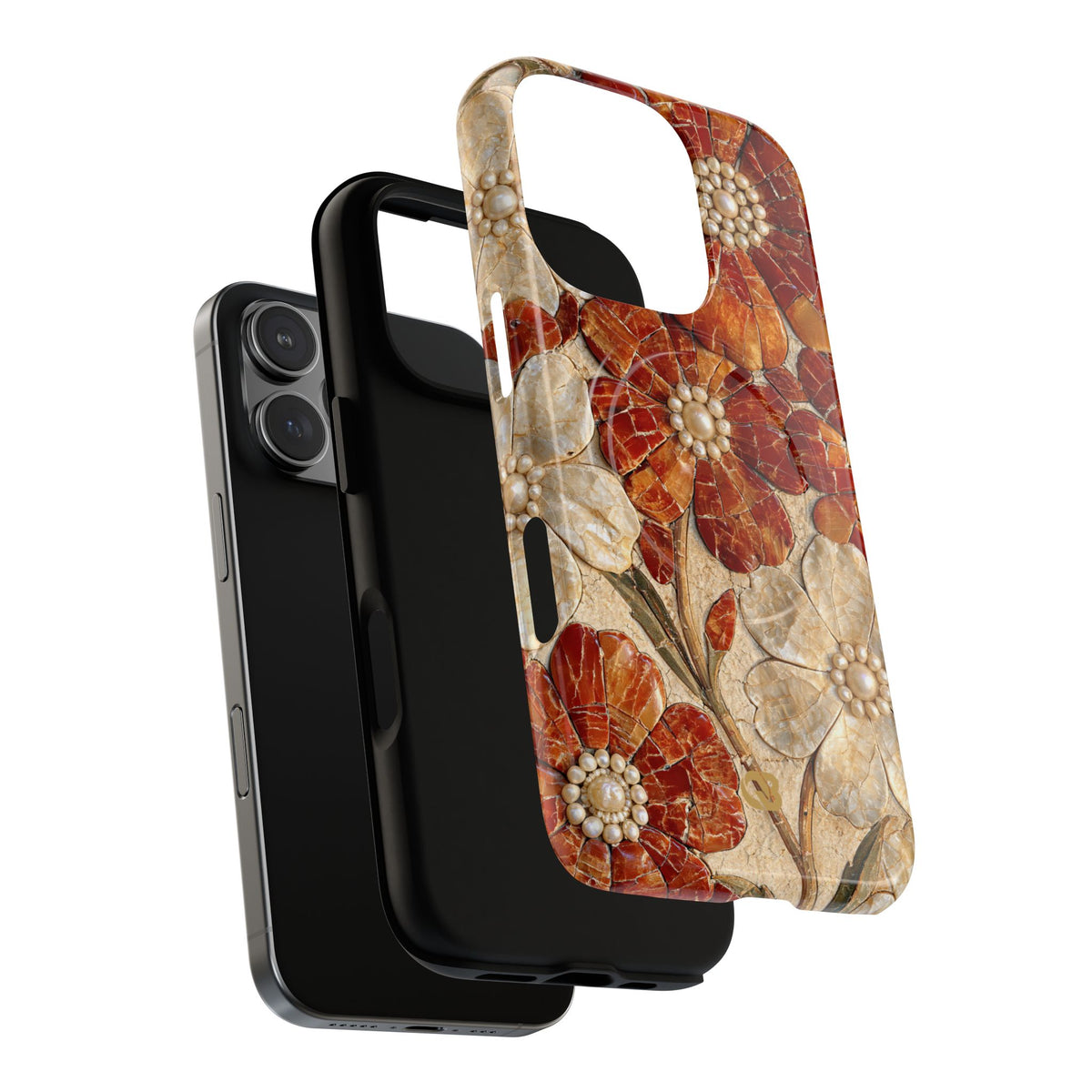 Carnelian Pearl Bloom · Tough 2.0 Magnetic Phone Case for iPhone · Orange