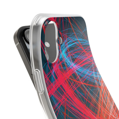 Neon Fiber Stream · Lite Phone Case for iPhone ·  Red