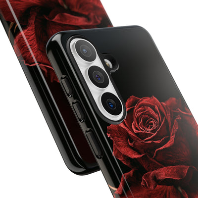 Crimson Noir Rose · Tough Phone Case for Samsung · Black