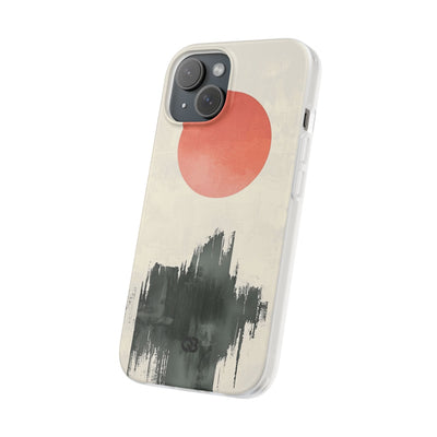 Crimson Sun Strokes · Soft Phone Case for iPhone
