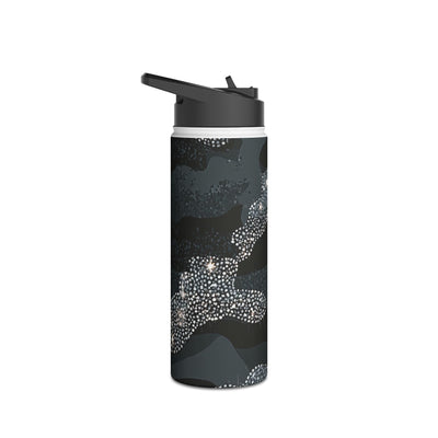 Glitter Shadow Camo · Insulated Water Bottle · Black