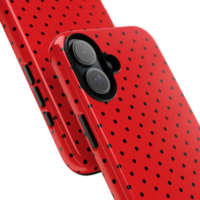 Black Dot Matrix iPhone 16 Plus Case - Tough