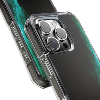 Luminous Plume · Clear Impact Magnetic Phone Case for iPhone · Teal