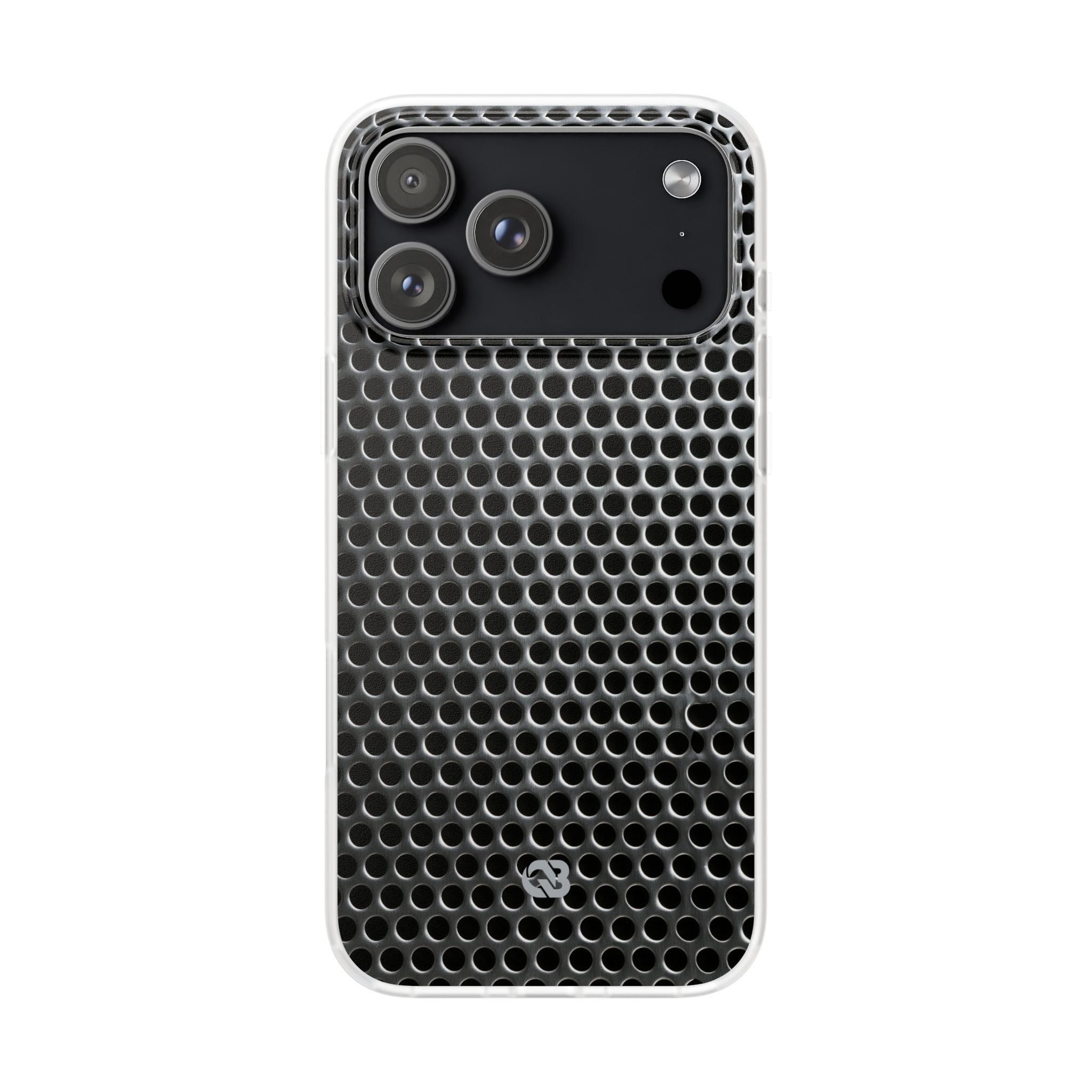 Silver Lite Phone Case for iPhone - Brutalist Steel Mesh
