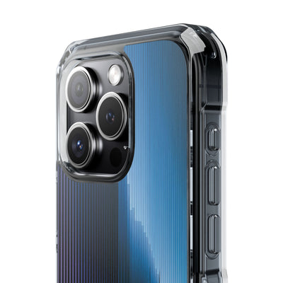Blue Impact MagSafe Phone Case for iPhone - Indigo Distortion Wave