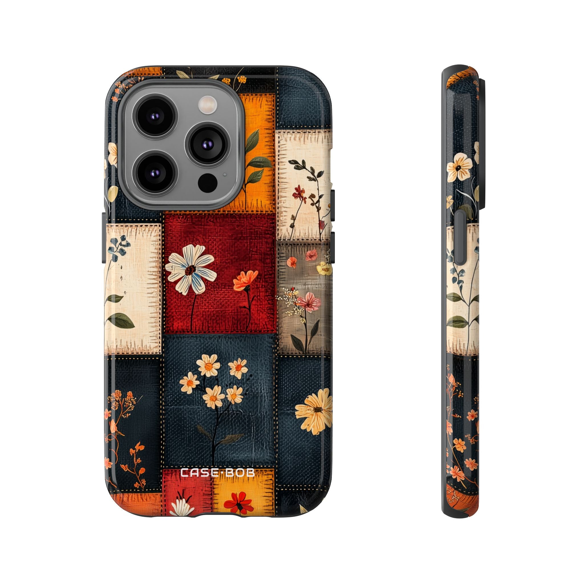 Patchwork Blooms iPhone 14 Pro Case - Tough