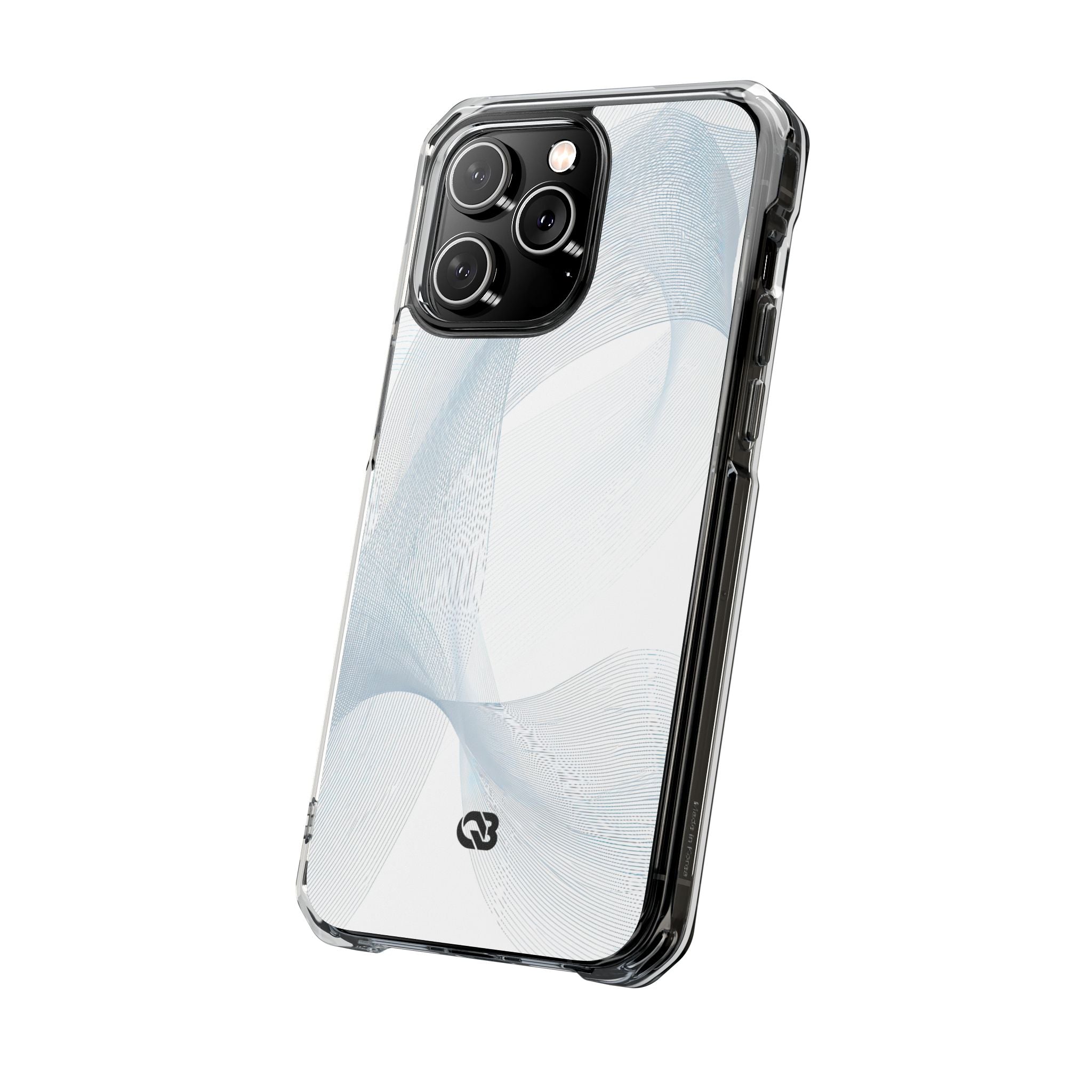 White Impact MagSafe Phone Case for iPhone - Arctic Line Current
