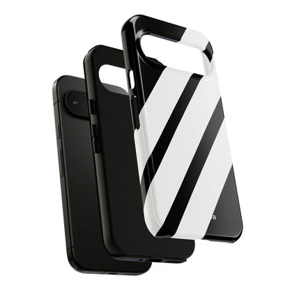 Diagonal Bands Noir Google Pixel 9 Pro Case - Tough