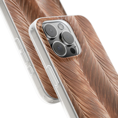 Rose Gold Weave · Lite Phone Case for iPhone ·  Brown