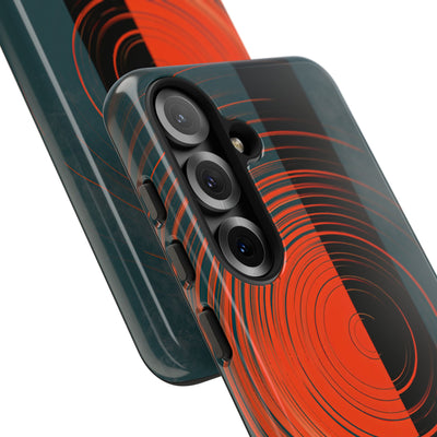 Teal Tough Phone Case for Samsung - Burnt Slate Radial