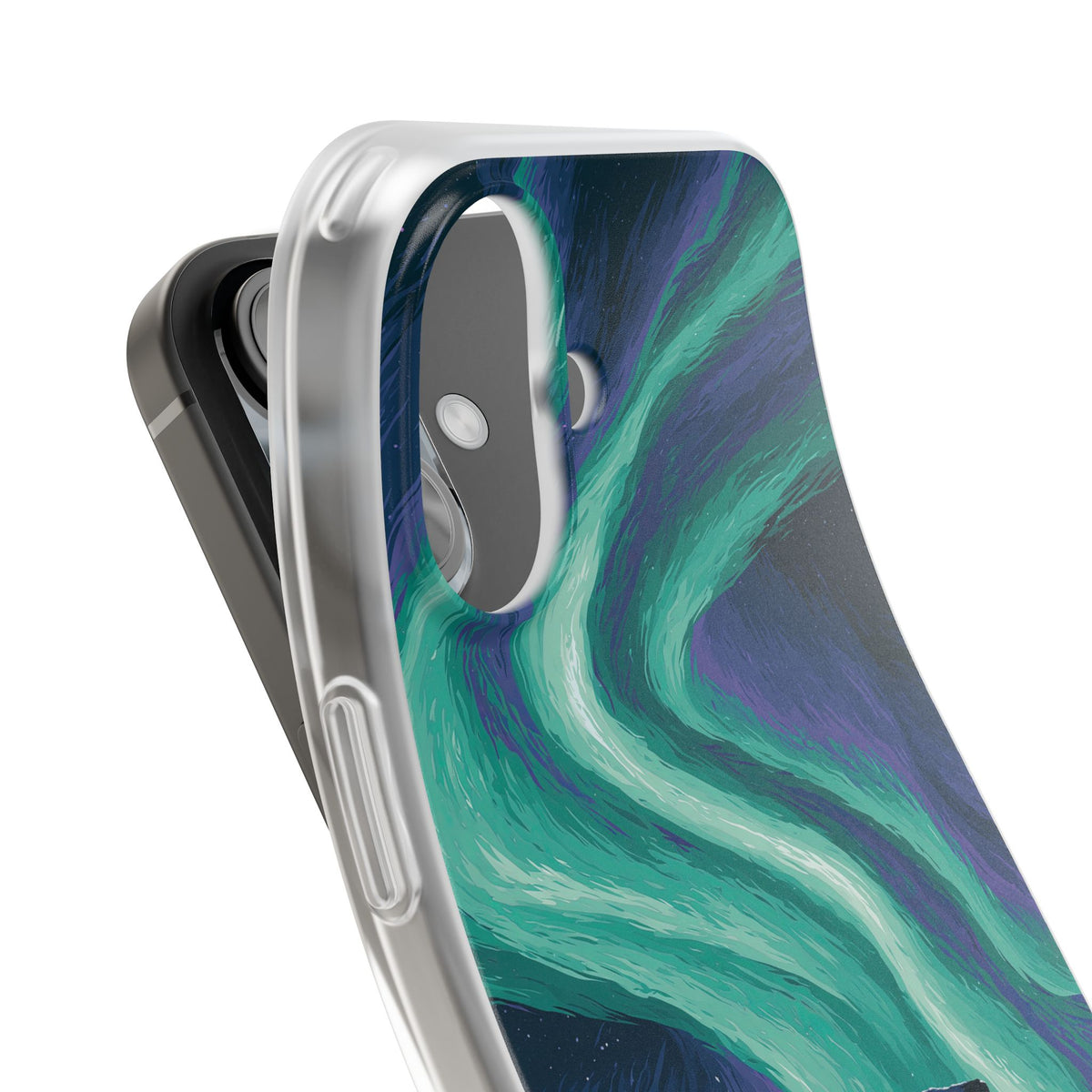 Arctic Aurora Bear · Lite Phone Case for iPhone ·  Teal