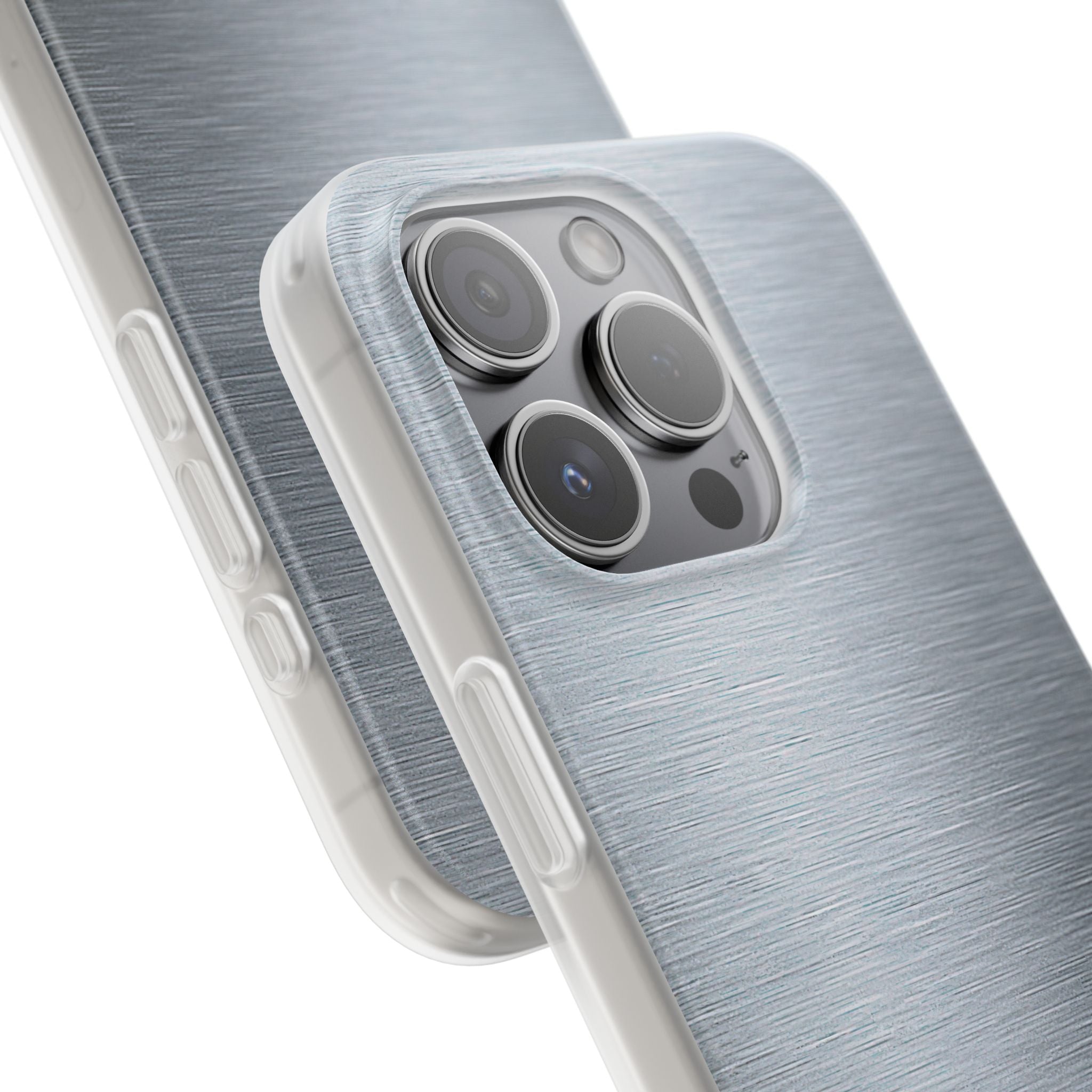 Silver Lite Phone Case for iPhone - Satin Chrome Grain